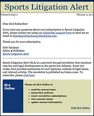 Sports Litigation Alert